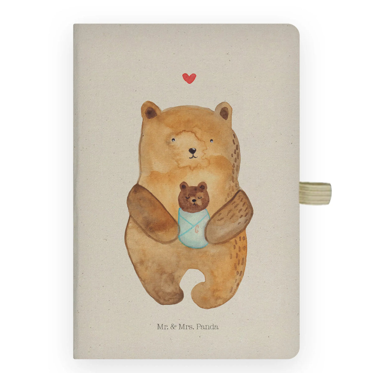 Baumwoll Notizbuch Bär Baby