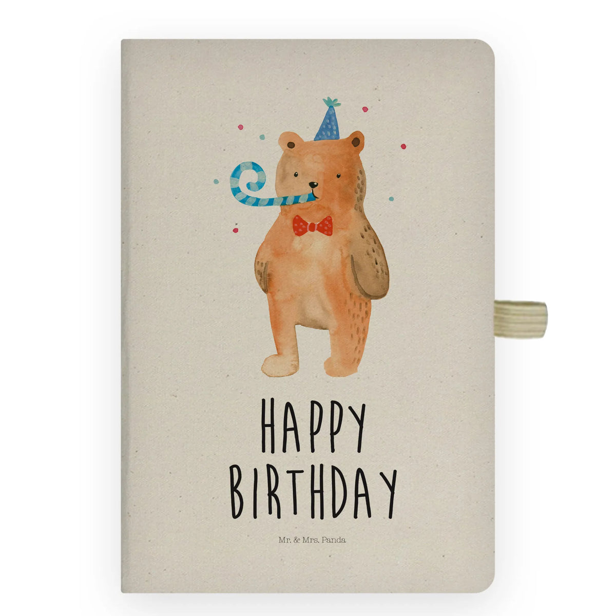 Baumwoll Notizbuch Bär Geburtstag