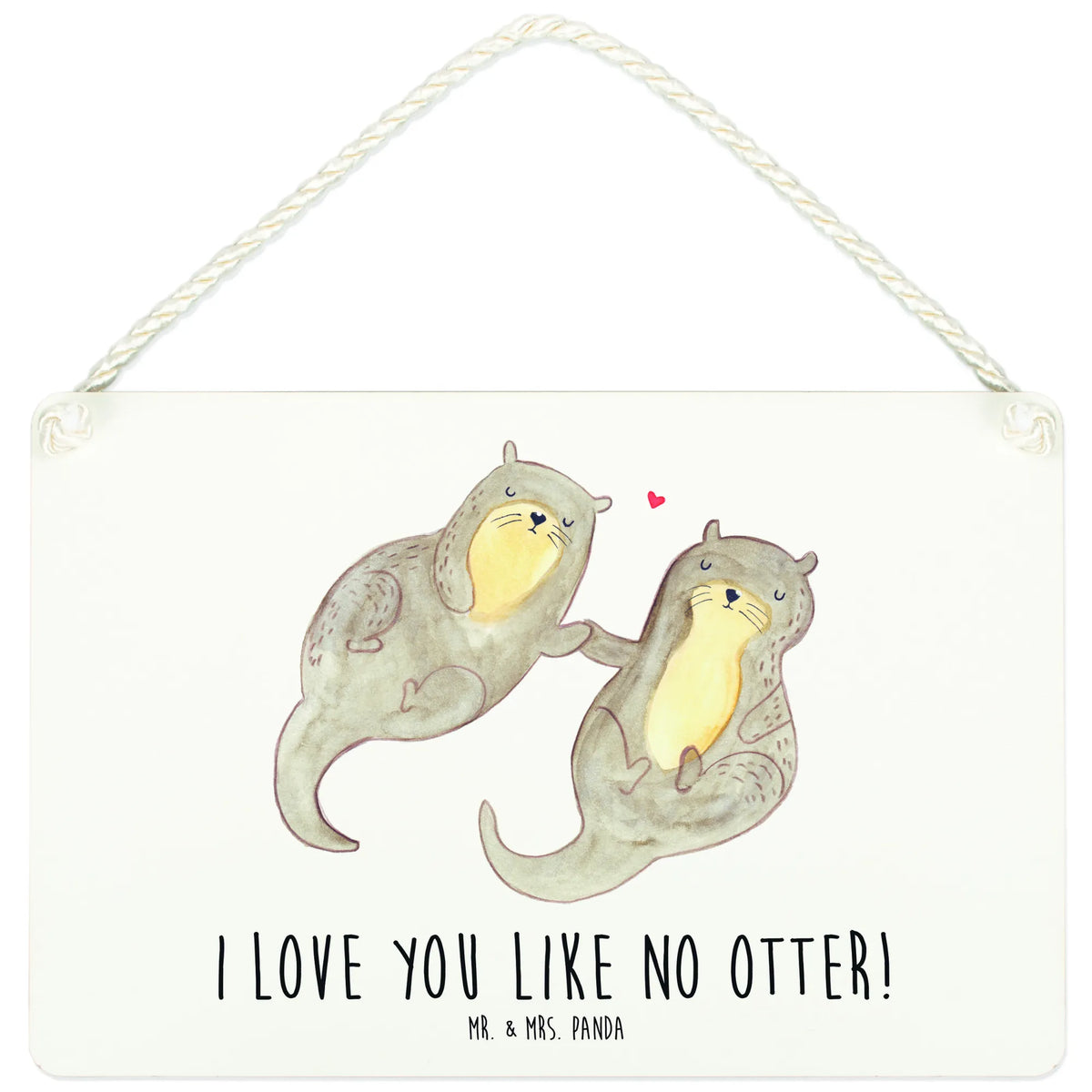 Deko Schild Otter Hände halten