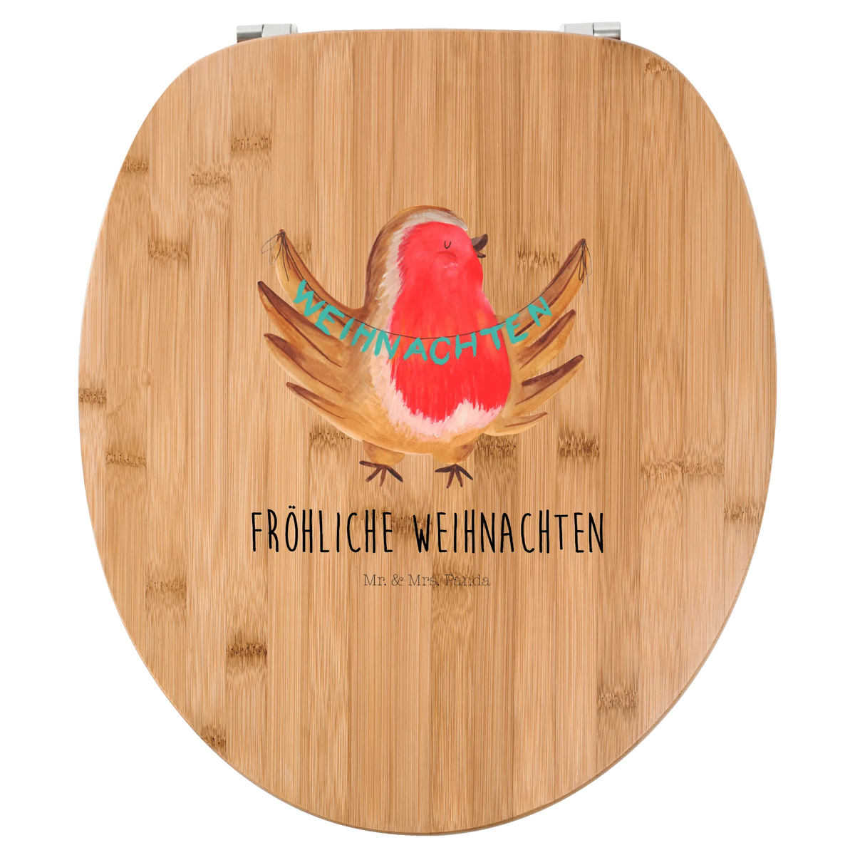 Motif toilet seat robin Christmas