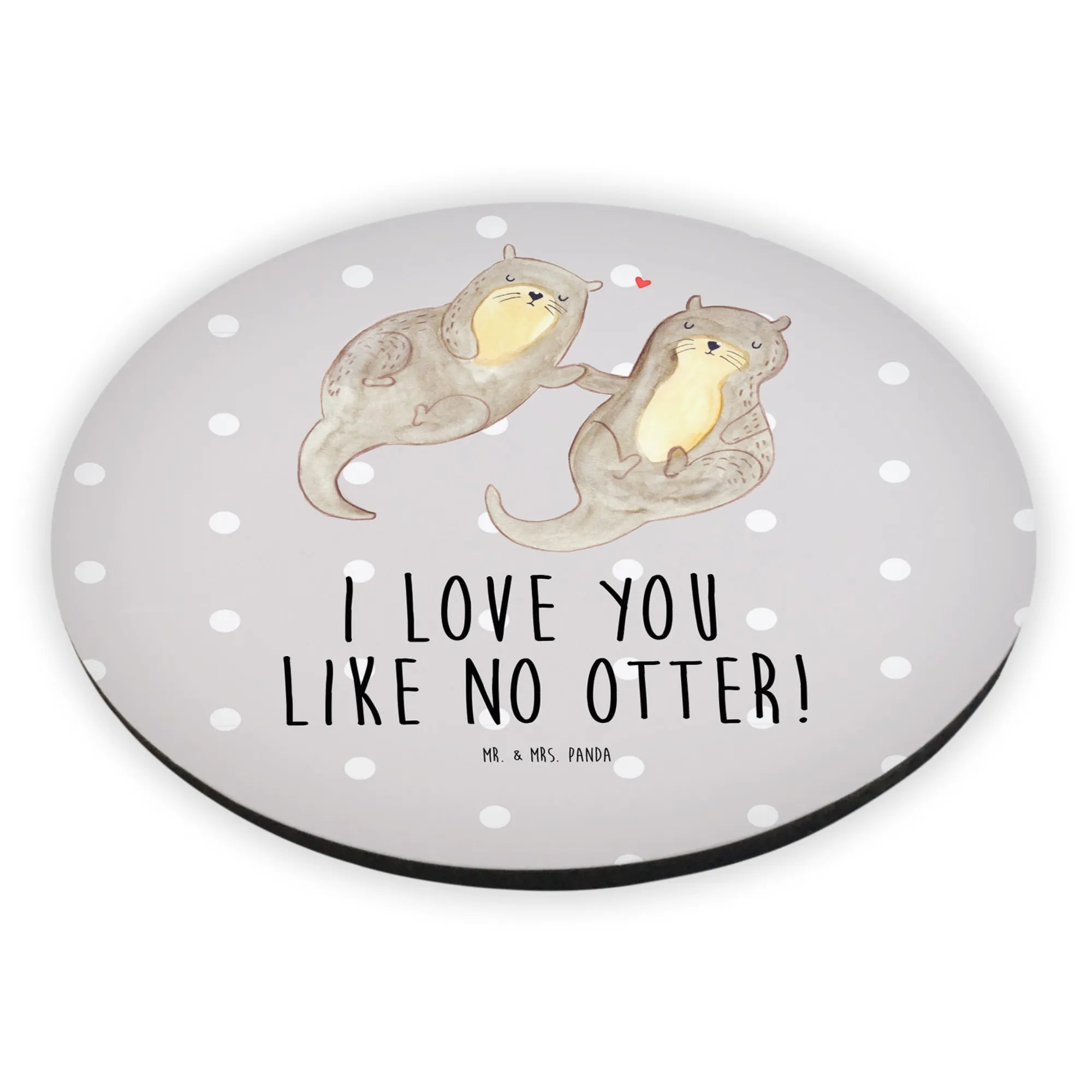 Round magnet otter holding hands animal lover, marten, sea otter, European otter, water mammal, aquatic animal, baby otter, predator, water, otter gifts, gift ideas for animal lovers, animal, mammal, water animal, gifts for people in love, Otter Sea Otter Lake Otter