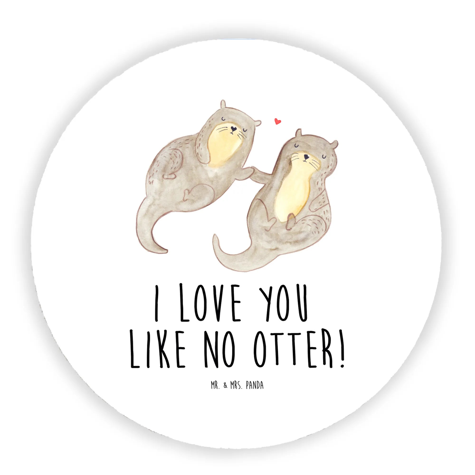 Round magnet otter holding hands animal lover, marten, sea otter, European otter, water mammal, aquatic animal, baby otter, predator, water, otter gifts, gift ideas for animal lovers, animal, mammal, water animal, gifts for people in love, Otter Sea Otter Lake Otter