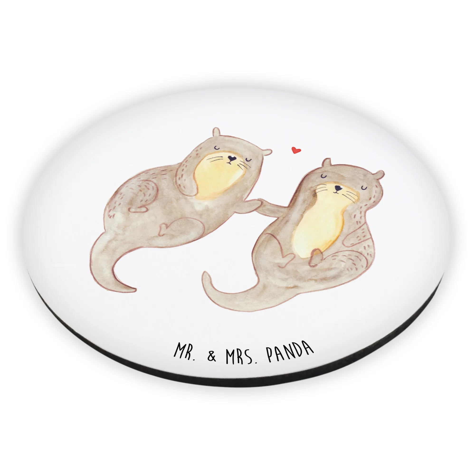 Round magnet otter holding hands animal lover, marten, sea otter, European otter, water mammal, aquatic animal, baby otter, predator, water, otter gifts, gift ideas for animal lovers, animal, mammal, water animal, gifts for people in love, Otter Sea Otter Lake Otter