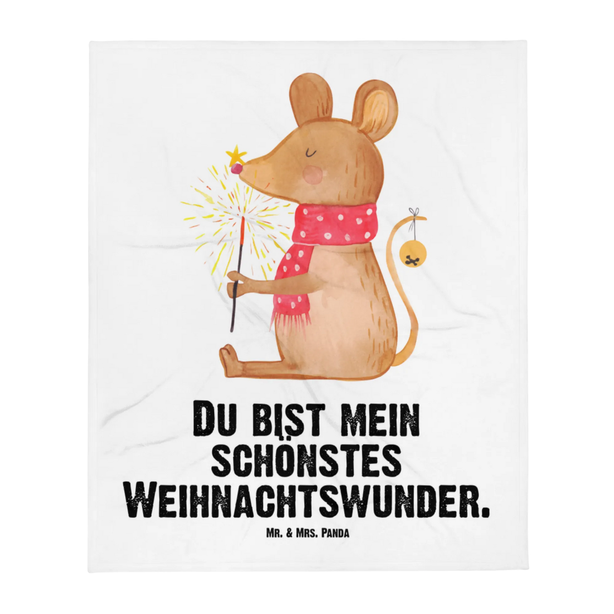 Babydecke Maus Weihnachten