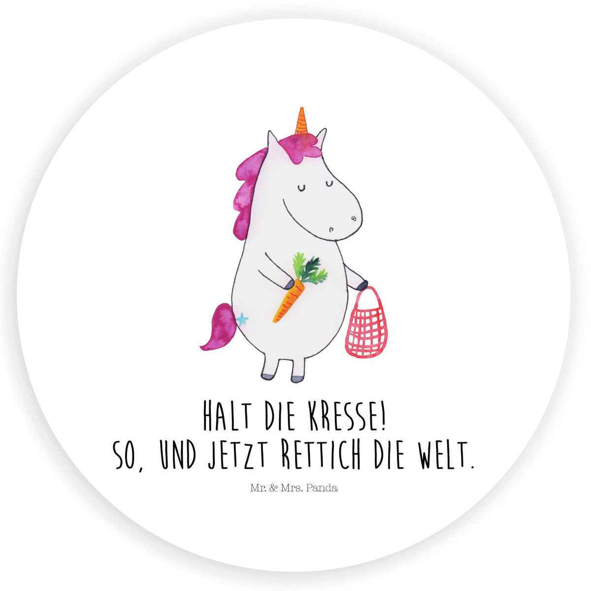 Rund Aufkleber Einhorn Gemüse