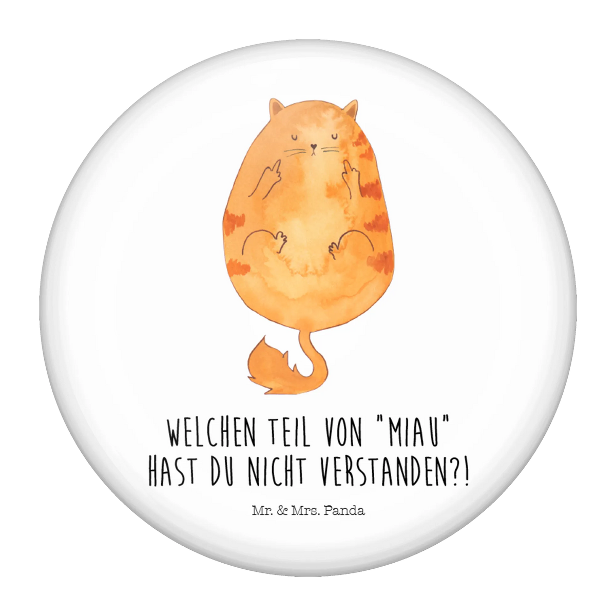 Button Katze Mittelfinger