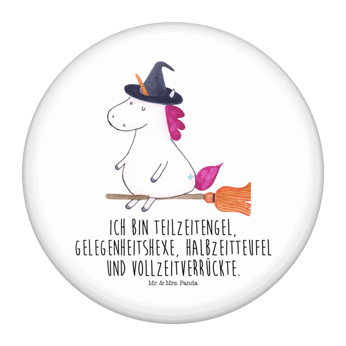 Button Einhorn Hexe
