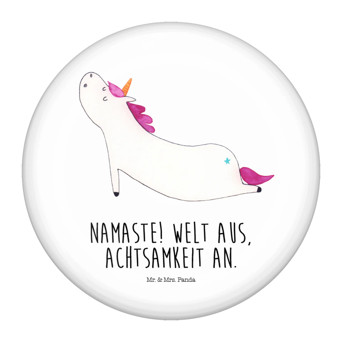 Button Einhorn Yoga