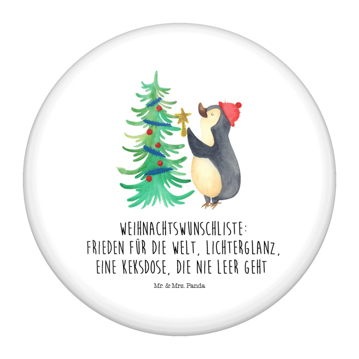 Button Pinguin Weihnachtsbaum