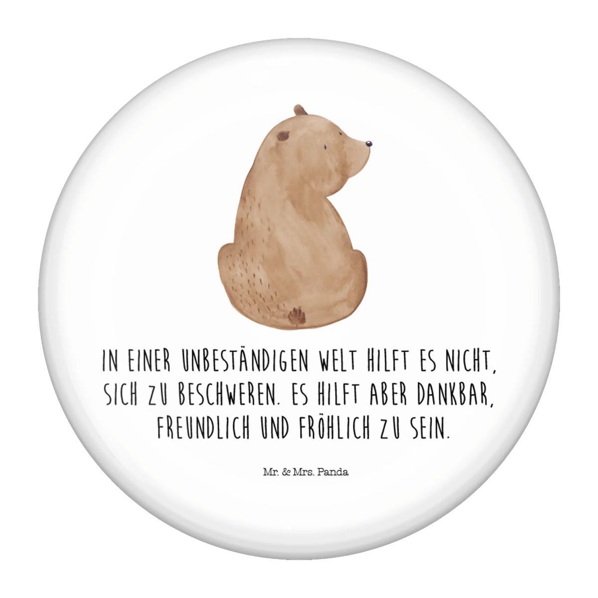 Button Bär Schulterblick