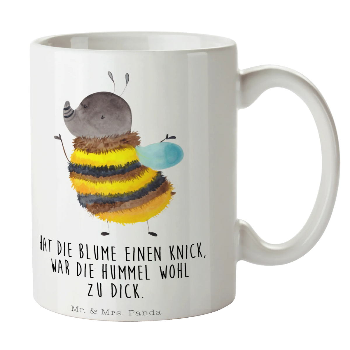 Kubek trzmiel puszysty dobra energia, Motywy zwierzęce, zwierzęta, zabawne powiedzonka