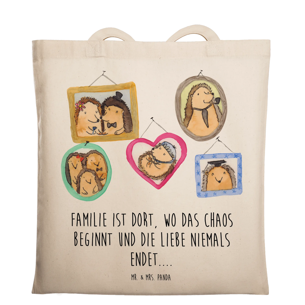 Tote bag Hedgehog family Father's Day, Mother's Day, mum, hedgehogs, solidarity, pictures