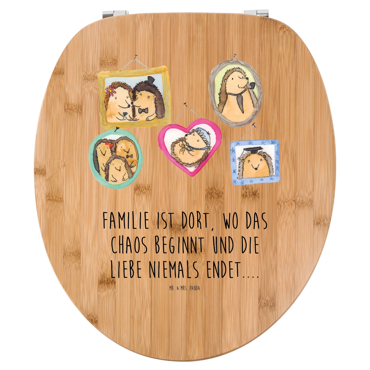Motiv WC Sitz Igel Familie