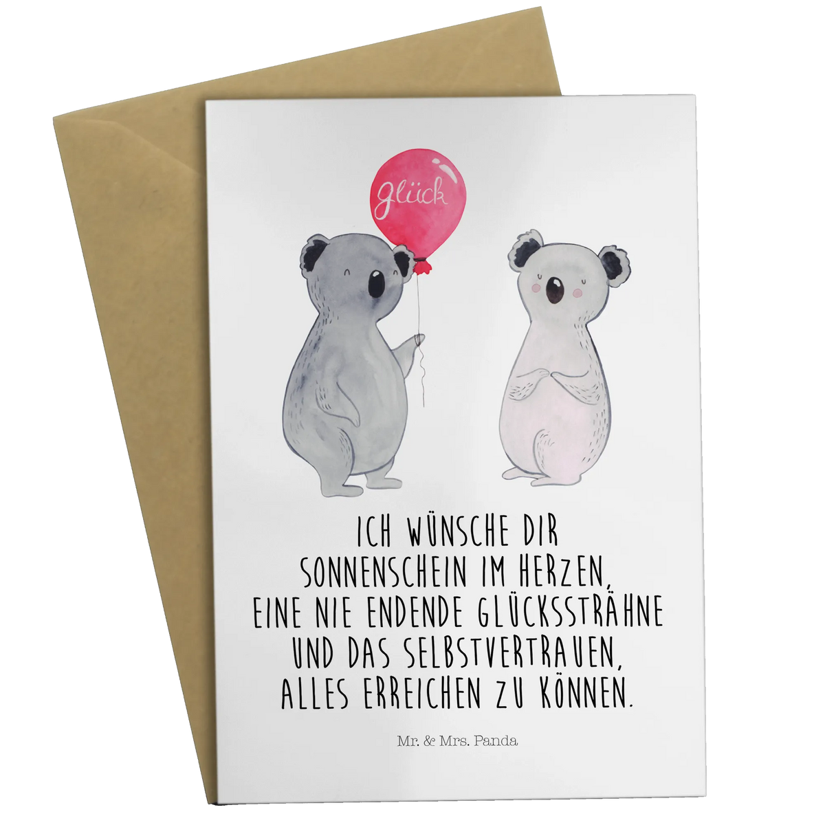 Kartka okolicznościowa koala balon niedźwiedź koalowy