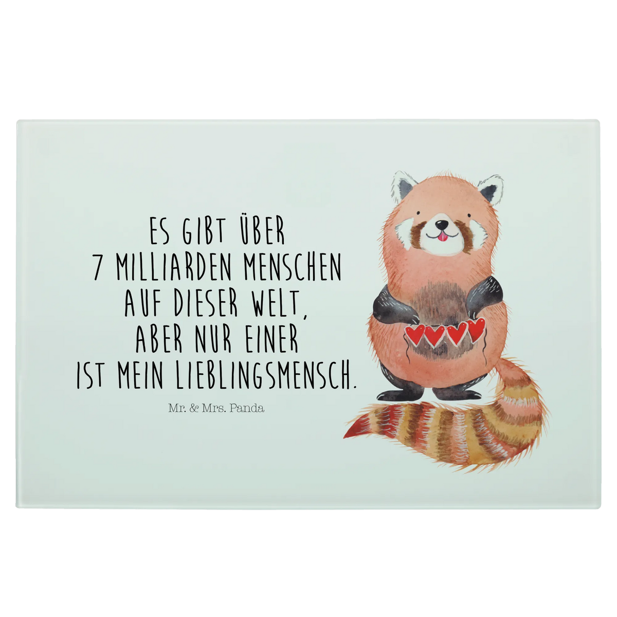 Glasschneidebrett Roter Panda