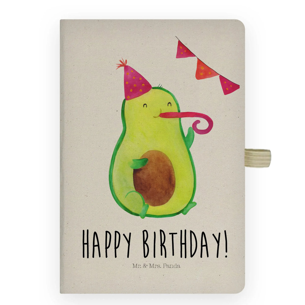 Baumwoll Notizbuch Avocado Geburtstag