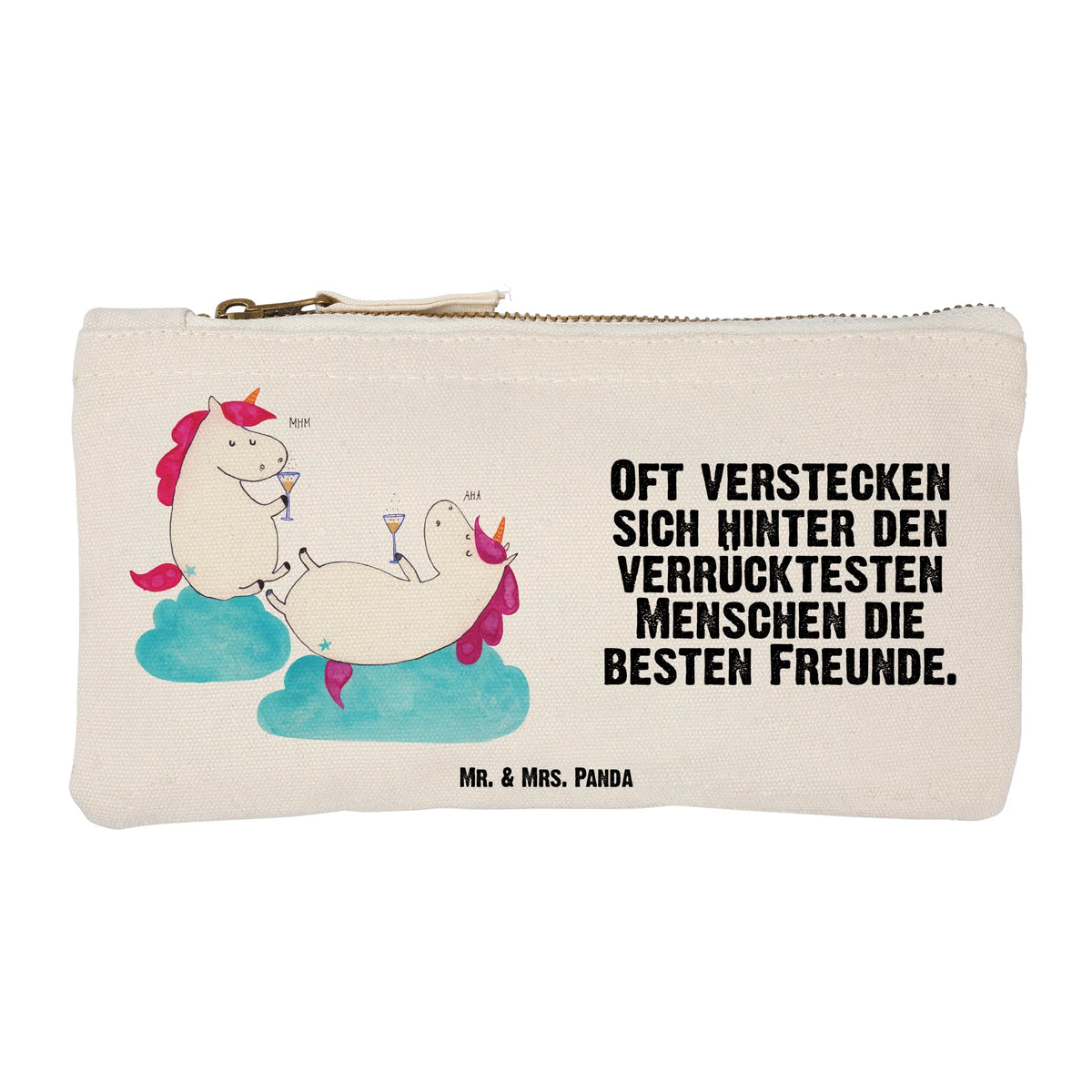 Schminktasche Einhorn Sekt