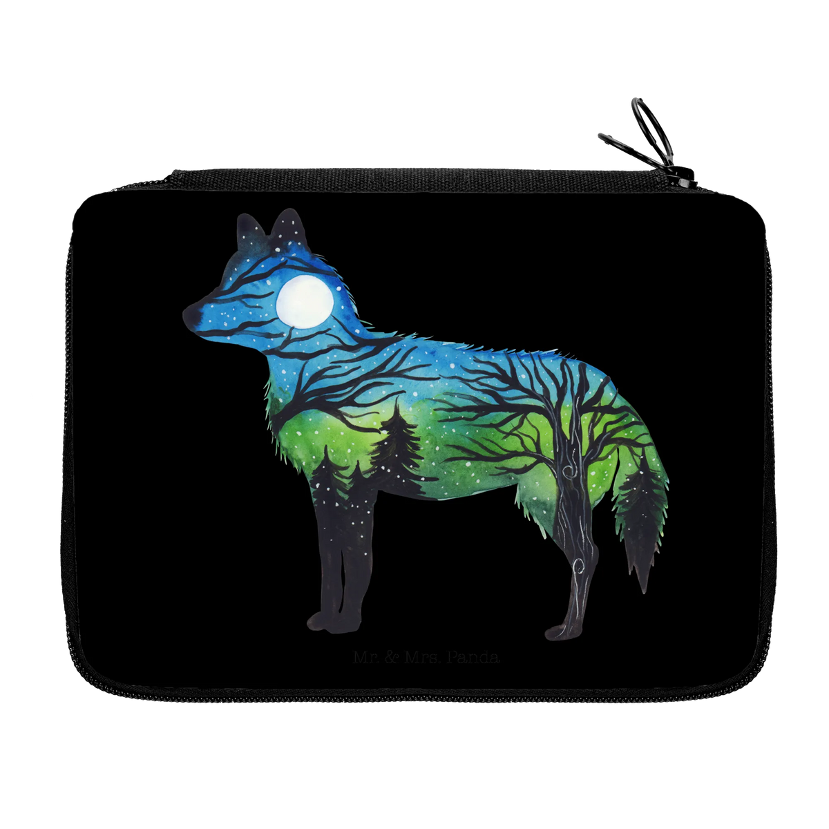 Leather folder Fox landscape pupil, child, pencil case, pencil bag, primary school, motif, pen roll, gift, school, enrolment, Nature, joy of life, love, Drawing, Fox, Watercolor, Adventure, Landscape, Motif