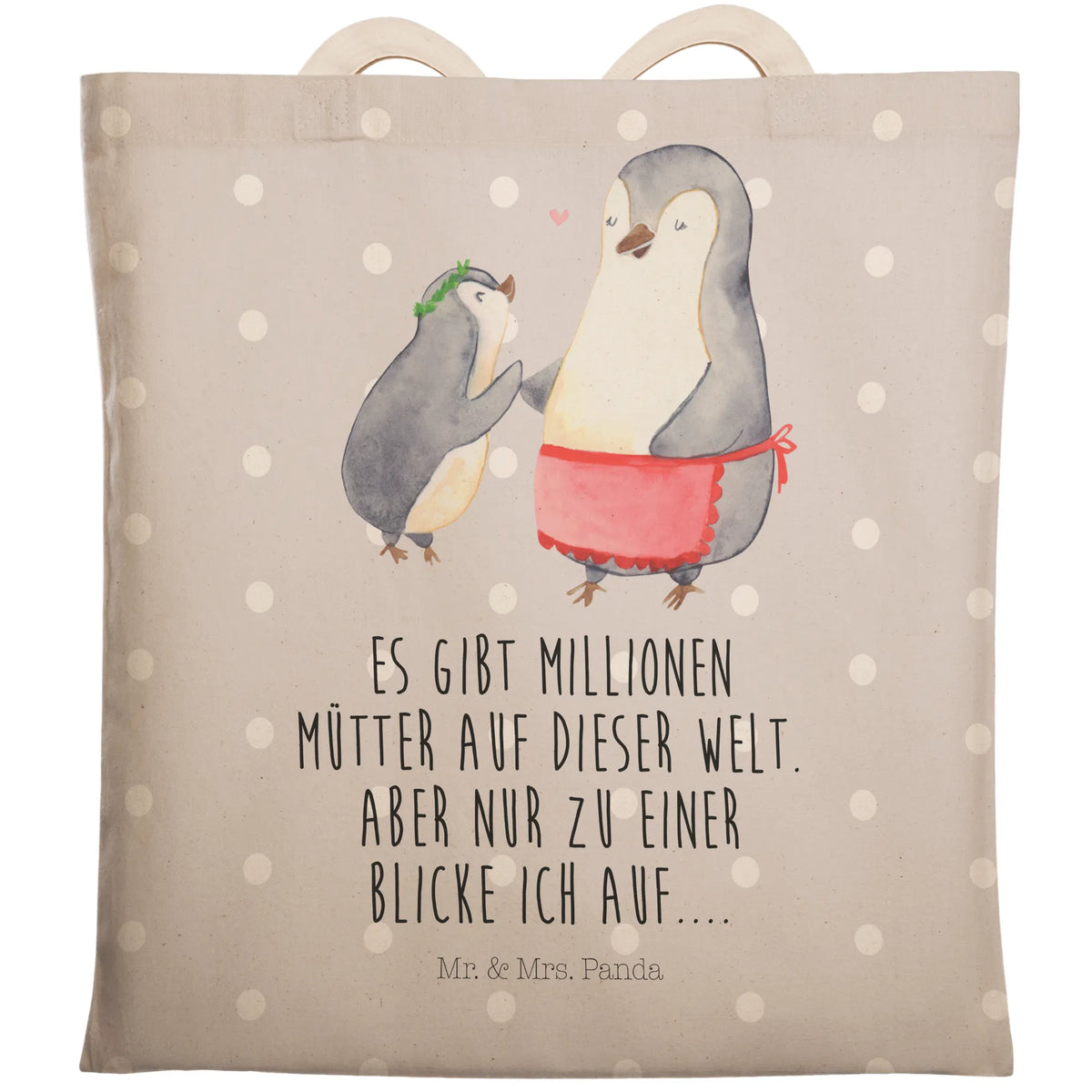 Einkaufstasche Pinguin mit Kind