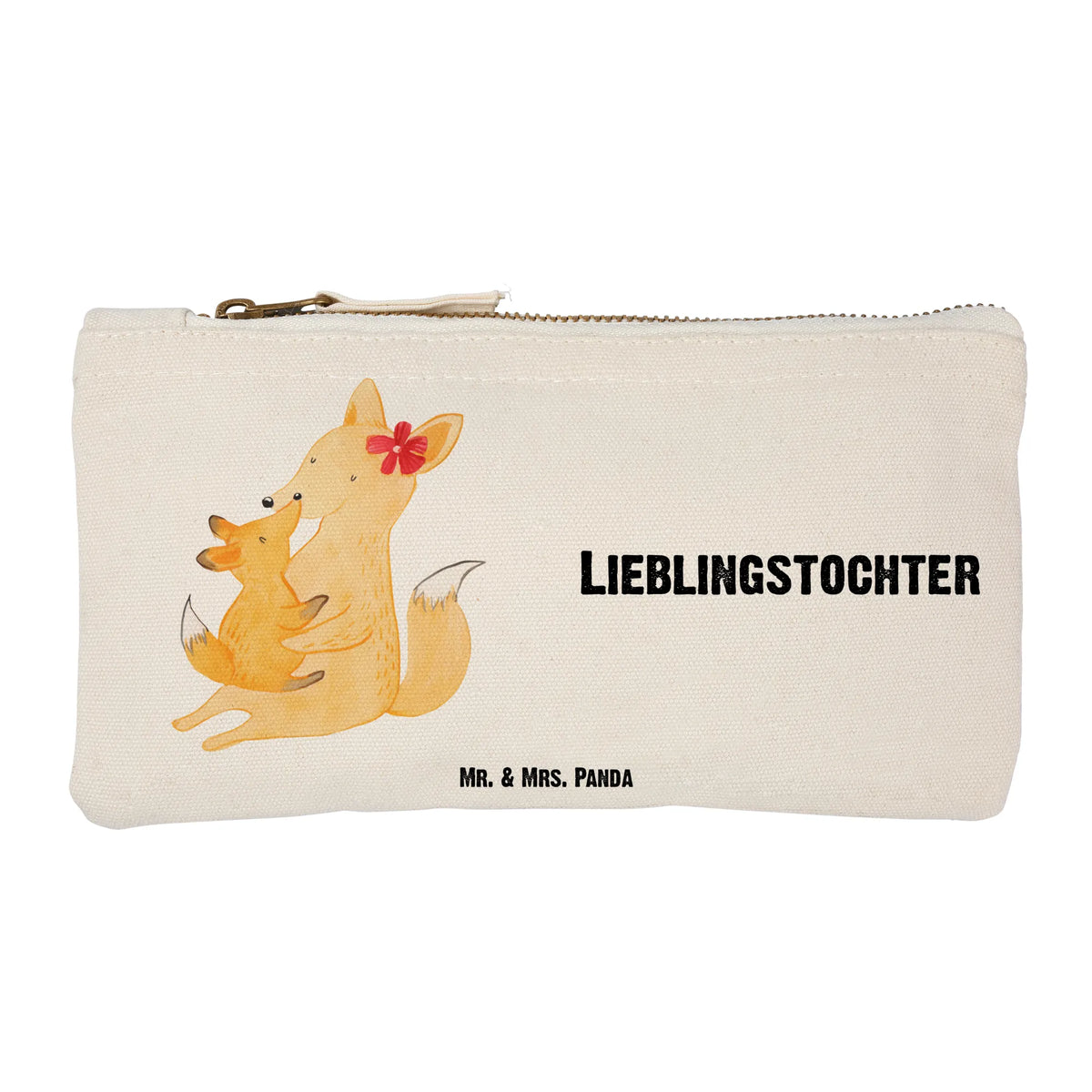 Schminktasche Fuchs Mama Kulturtasche, utensilientasche, Etui, toiletry bag, Stifteetui, Baumwolltasche, Kosmetikbeutel, Schminkbeutel, Baumwollbeutel, Stoffbeutel, Schulmäppchen, Mäppchen, Make-Up Tasche, aufbewahrungstasche, Waschtasche, Beauty Bag, Schlampermäppchen, Federmappe, beauty tasche, Pouch, Schlamper, Schminktäschchen, pencil case, aufbewahrungsbeutel, Kosmetiktasche, Pinseltasche, Waschbeutel, beauty case, Täschchen, Federtasche, Stiftemäppchen, kosmetiktäschchen, Kulturbeutel, Schminktasche, Mama, Muttertag, Oma, Papa, Opa, Familie, Schwester, Bruder, Vatertag, Beste Tochter, Geschenk, Tochter, Mutter, Lieblingstochter