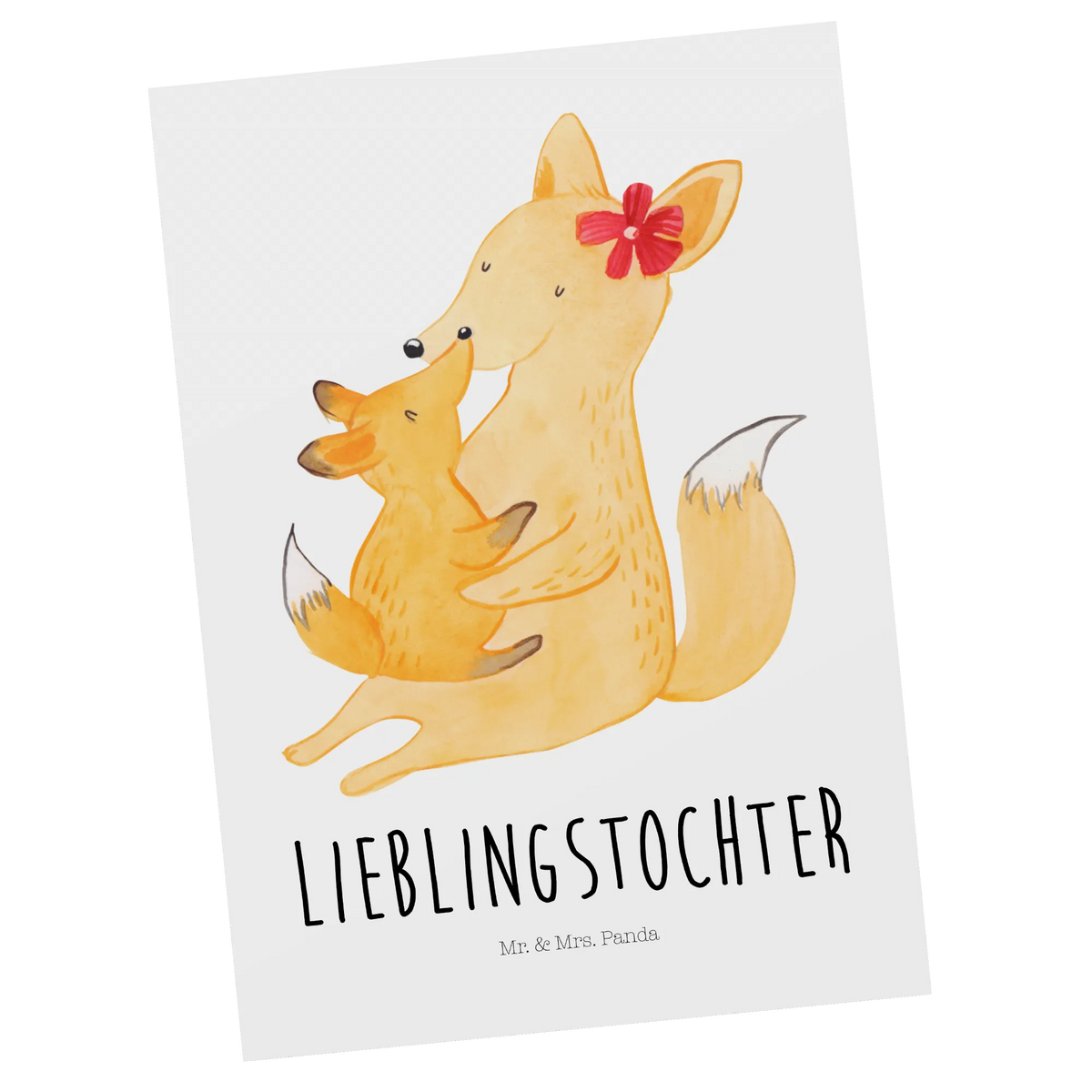 Postcard Fox mummy Father's Day, Mother's Day, mother, favourite daughter, daughter, best daughter, present