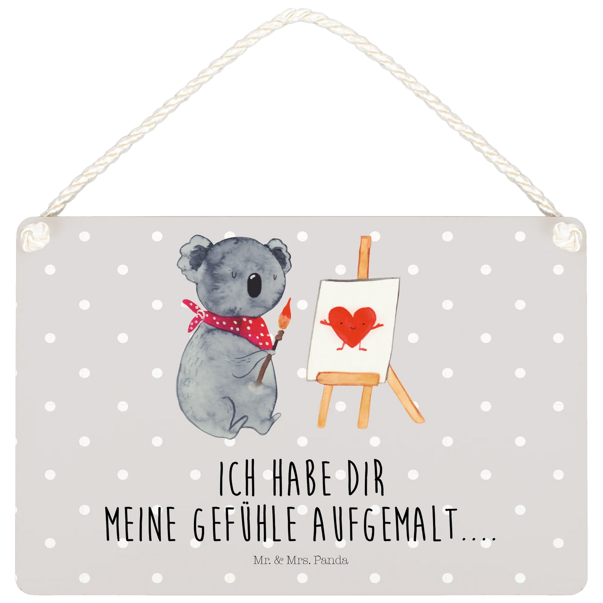 Deko Schild Koala Künstler