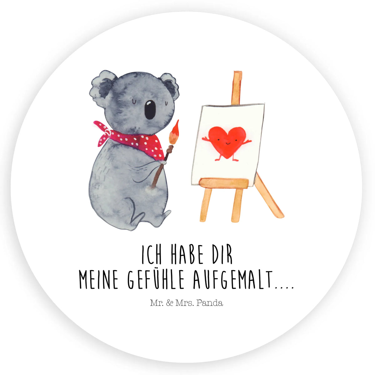 Rund Aufkleber Koala Künstler