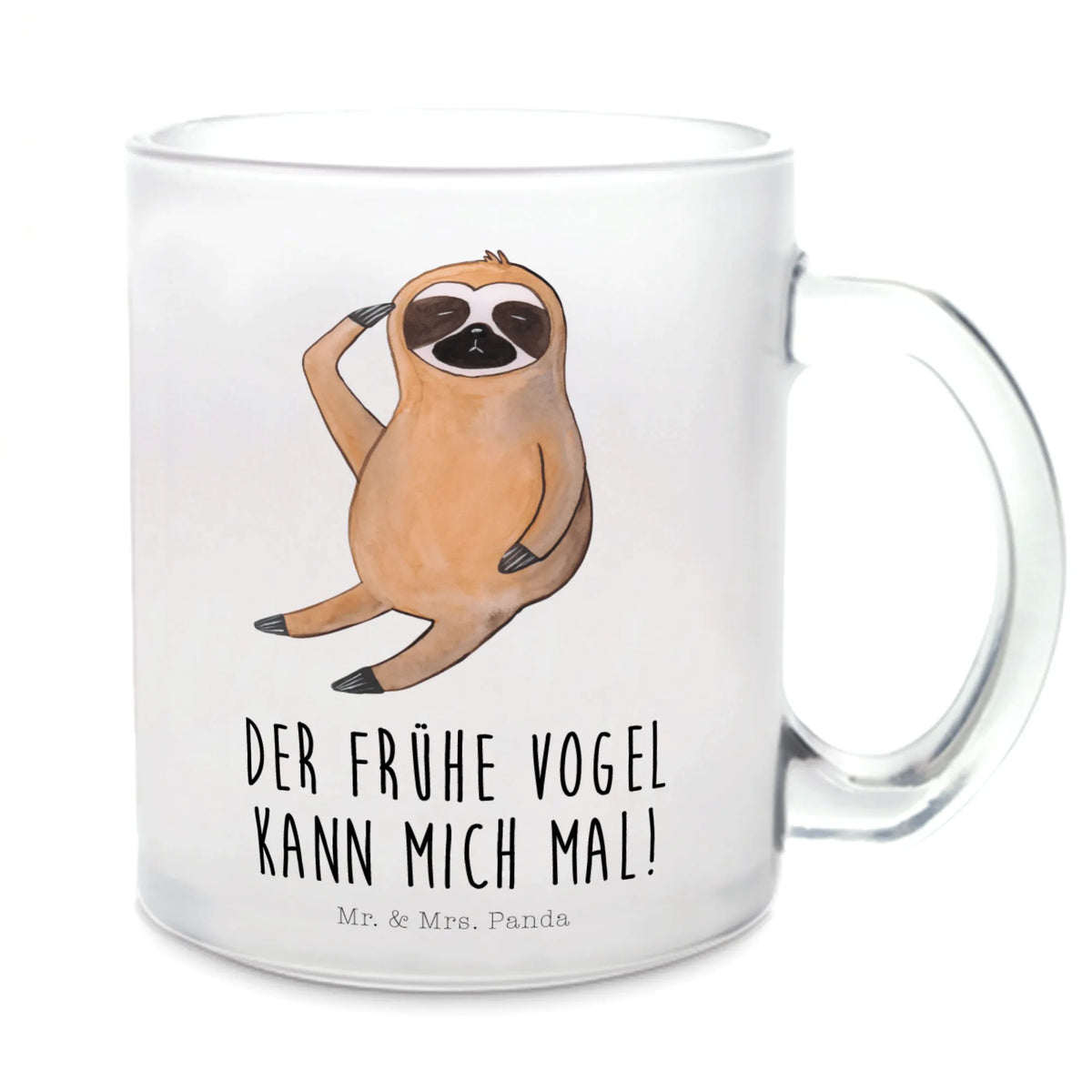 Teetasse Faultier Vogel Teetasse, glastasse, getränkebecher, Teetasse aus Glas, getränkeglas, Tee Tasse, Glas Teebecher, Glasbecher, Motivtasse, Trinkglas, Henkeltasse, Haferl, Teeglas, Teetasse Glas, Häferl, Pott, Henkelbecher, Kakaotasse, Faultier, Faultier Geschenk, Faultier Deko, Lieblingstier, Vogel, Faultierwelt, Frühaufsteher, Früher Vogel, faul, Spinner, Morgenmuffel, Der Frühe Vogel, Faultiere