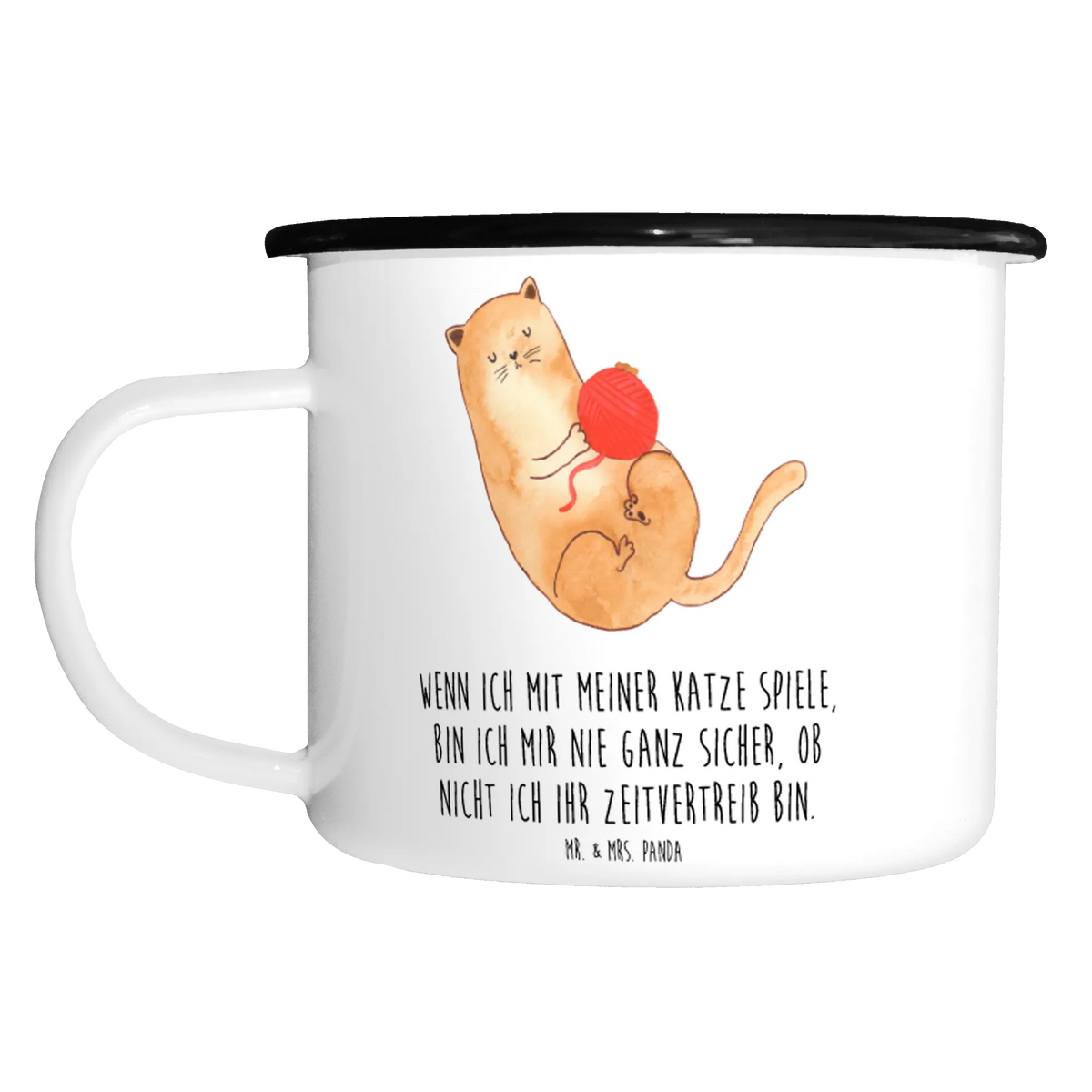 XL enamel cup Cat Wool