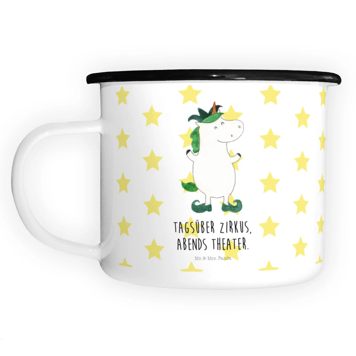 XL Emaille Tasse Einhorn Joker