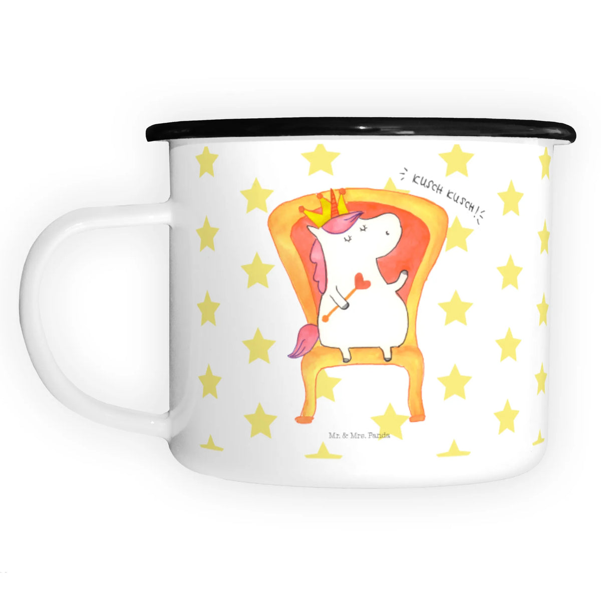 XL Emaille Tasse Einhorn König