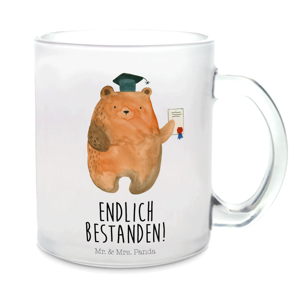 Teetasse Bär Prüfung Motivtasse, Teetasse Glas, Tee Tasse, Teeglas, getränkeglas, Glas Teebecher, getränkebecher, Henkeltasse, Henkelbecher, Glasbecher, Trinkglas, glastasse, Häferl, Pott, Teetasse, Kakaotasse, Haferl, Teetasse aus Glas, Teddy, Bär, Teddybär, Abitur, Abschlusszeugnis, Abschluss, Prüfung Bestanden, Zeugnis, Prüfungen