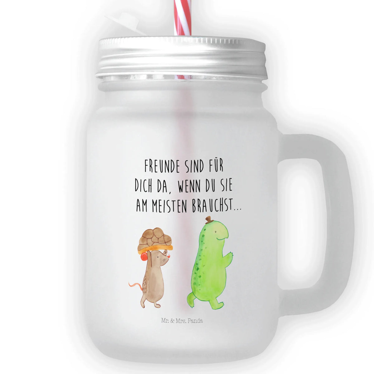 Mason jar drinking glass tortoise Mouse