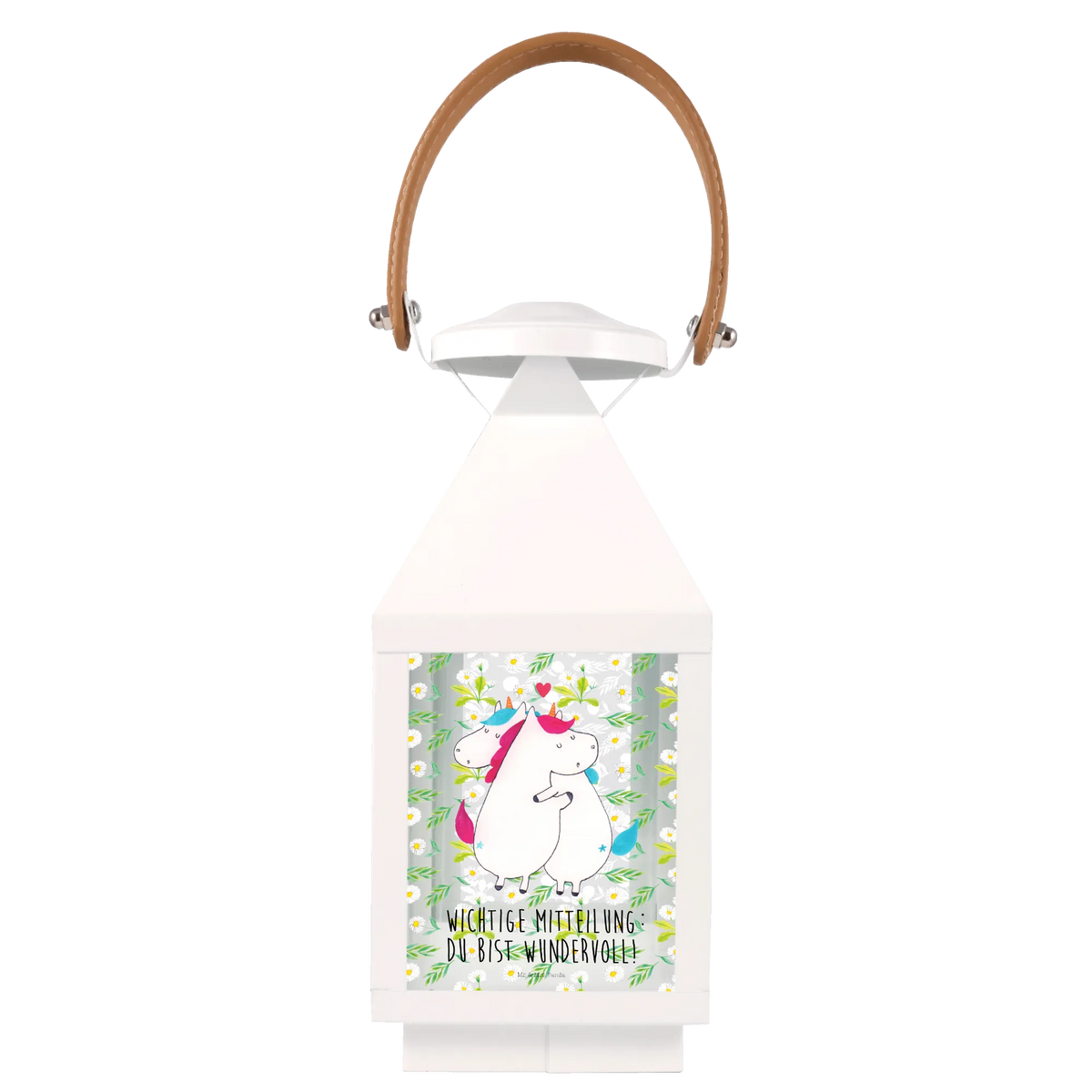 Deko Laterne Einhorn Mitteilung