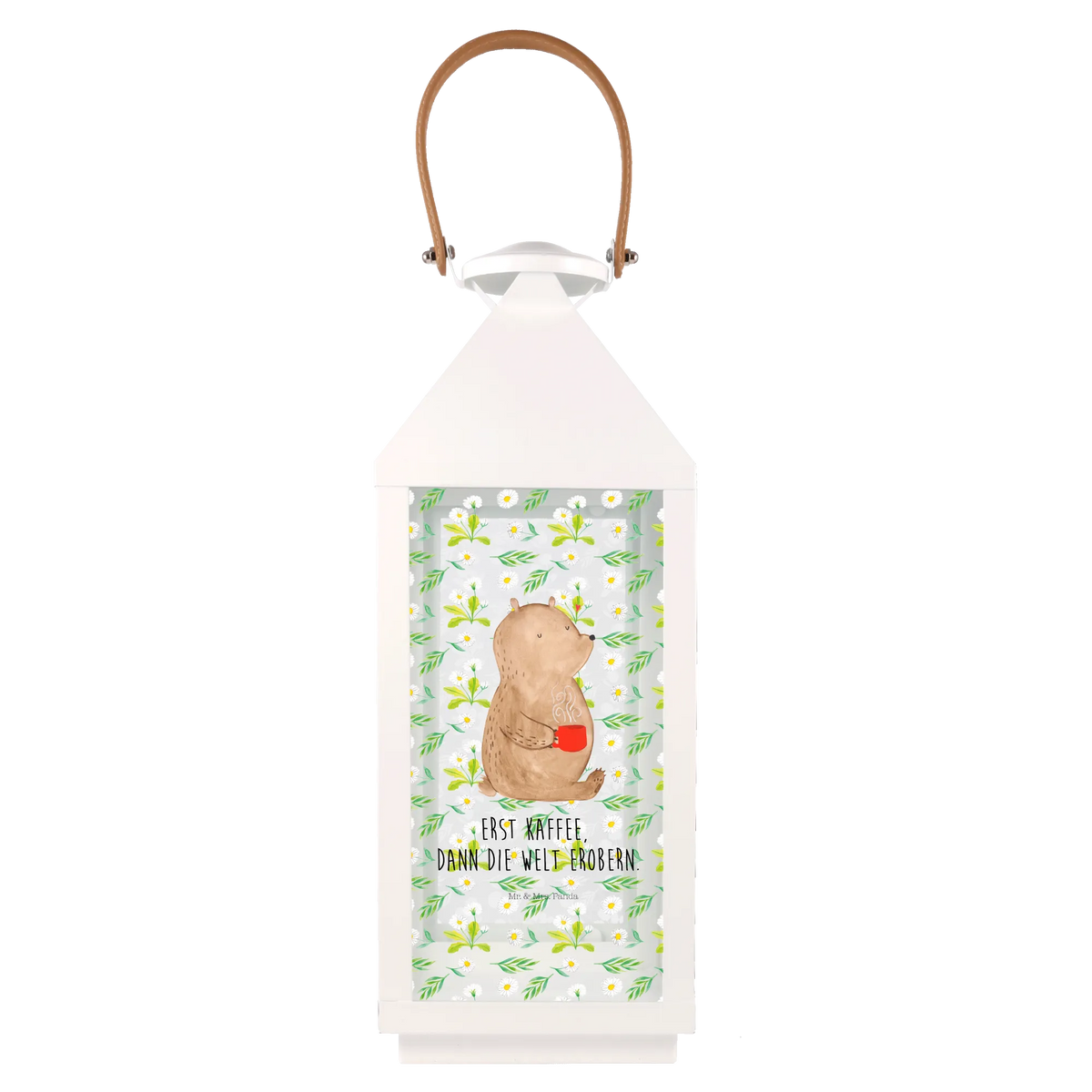 Deko Laterne Bär Kaffee