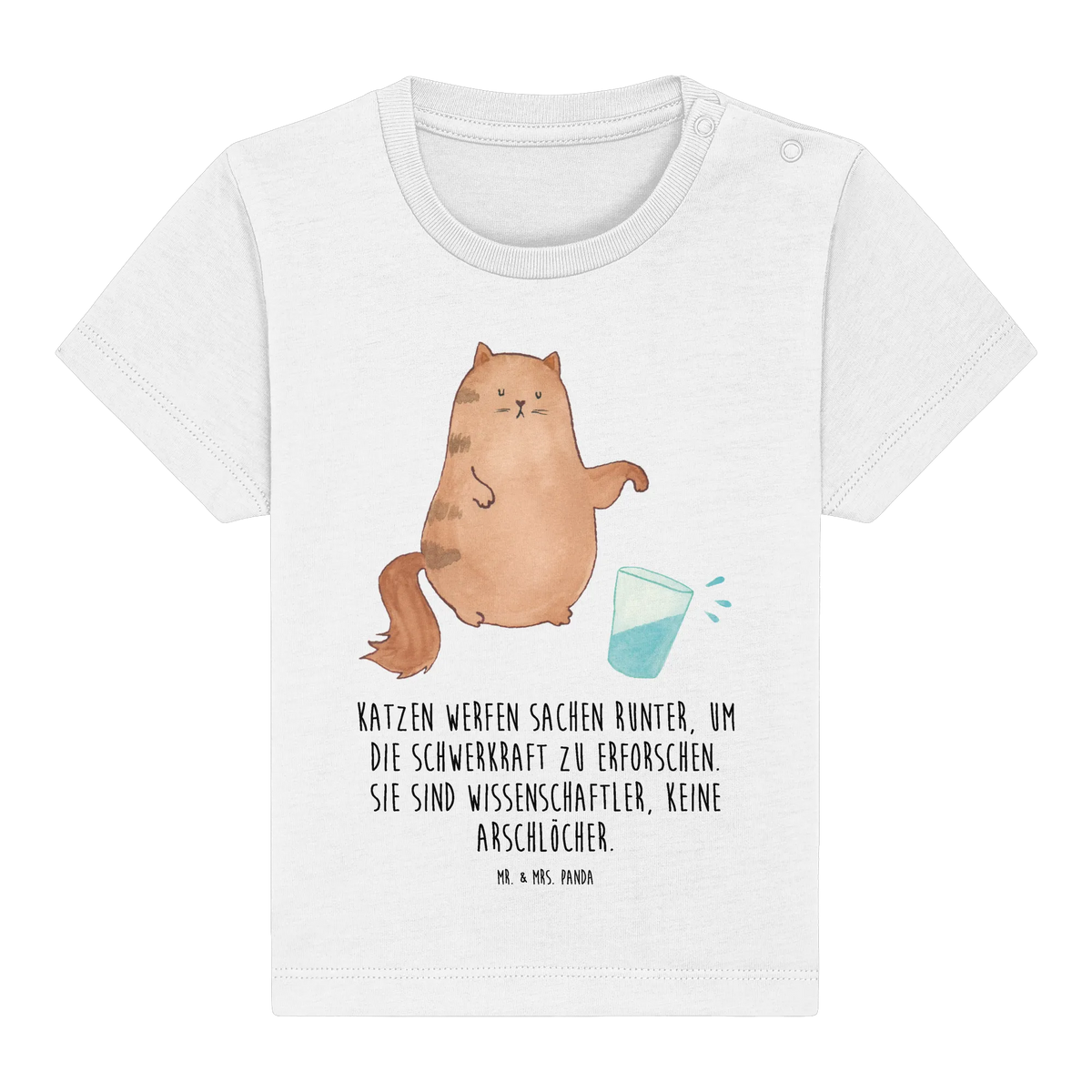 Organic Baby Shirt Katze Wasserglas