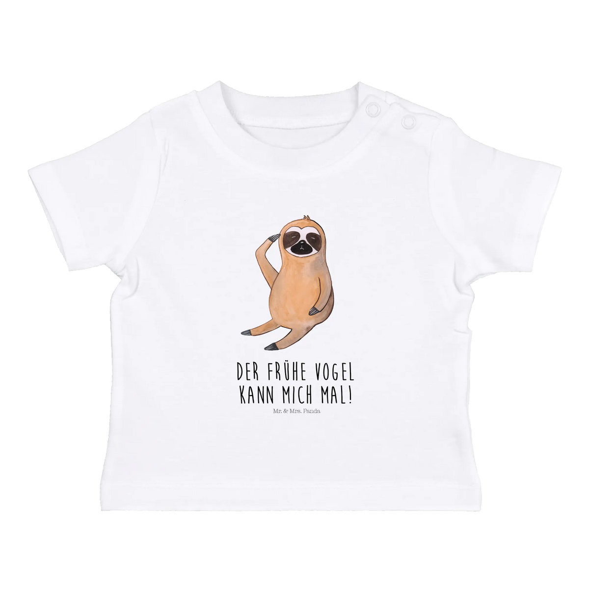 Organic Baby Shirt Faultier Vogel