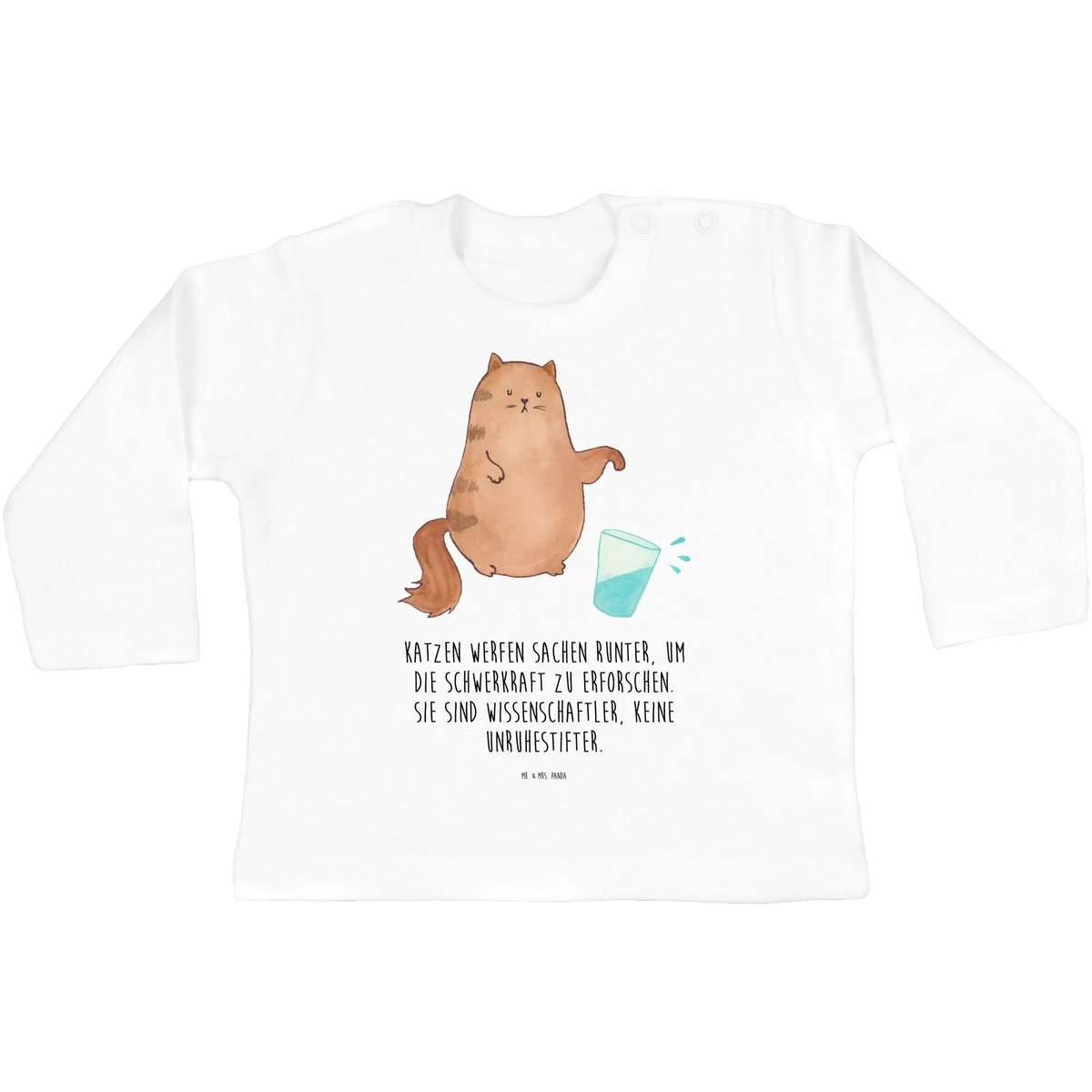 6-12 miesięcy body z długim rękawem kot szklanka wody