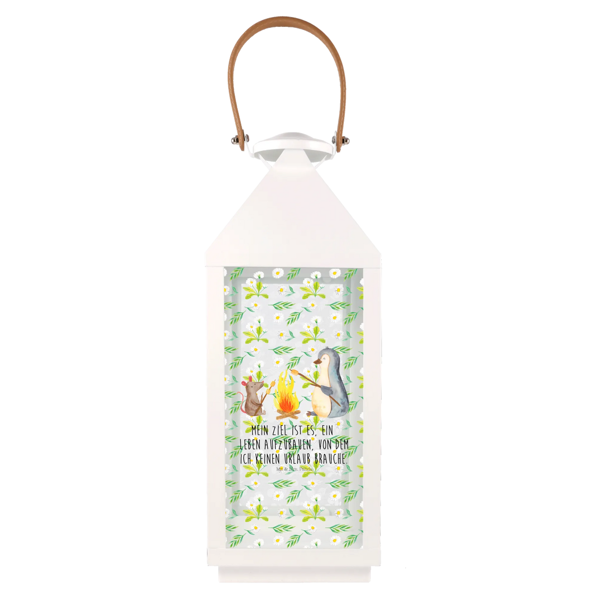 Deko Laterne Pinguin Lagerfeuer