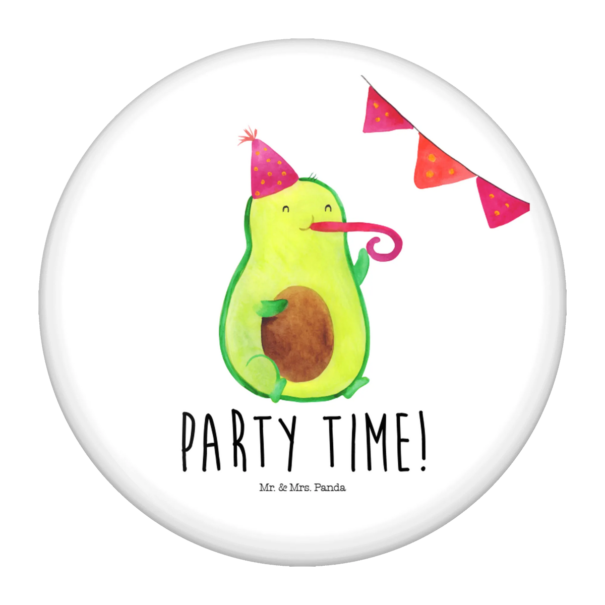Button avocado party time