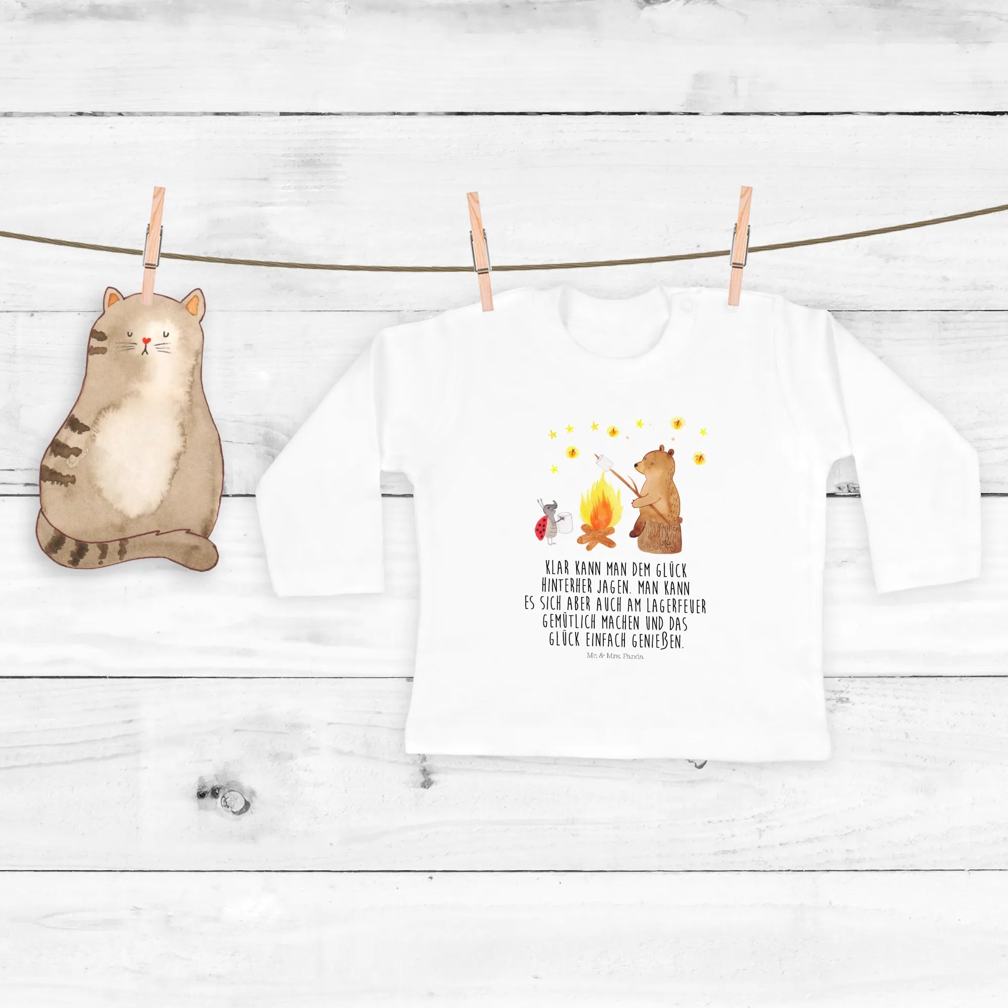 Baby long-sleeve Bear & Ladybird campfire