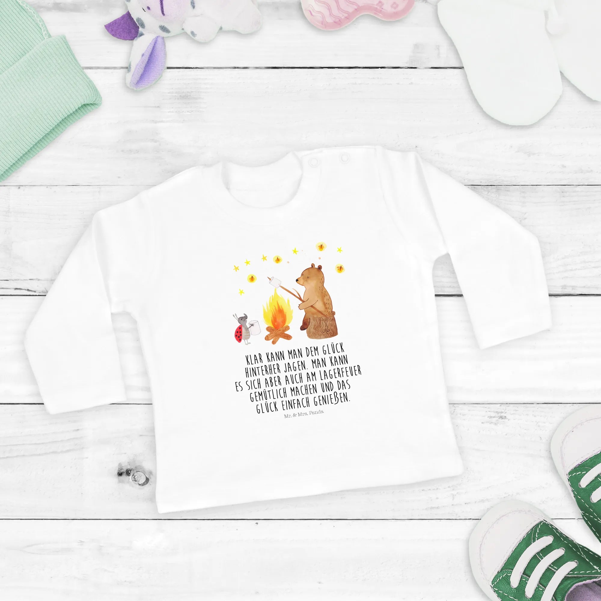 Baby long-sleeve Bear & Ladybird campfire