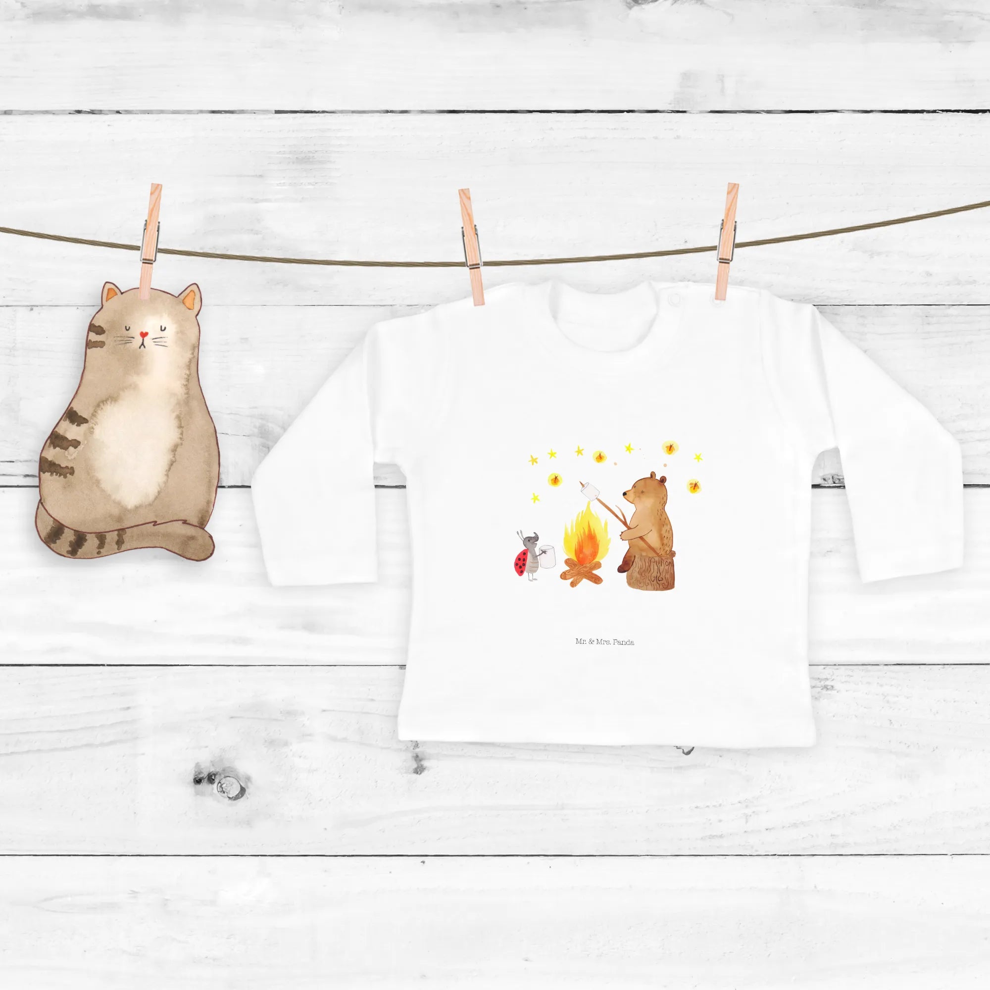 Baby long-sleeve Bear & Ladybird campfire