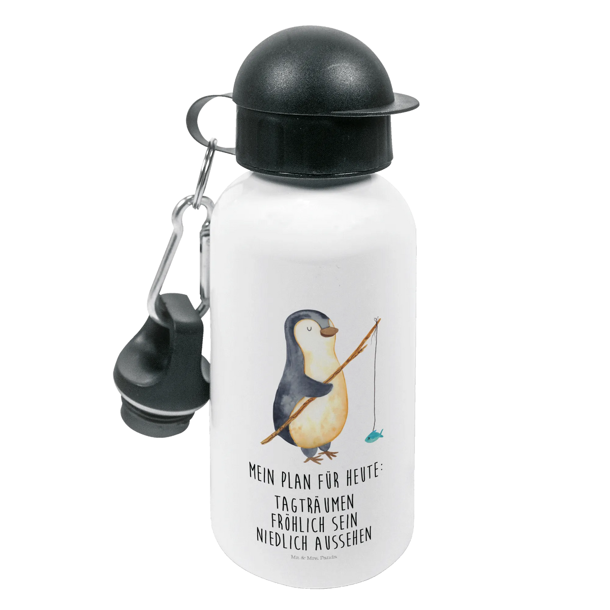 Kindertrinkflasche Pinguin Angler