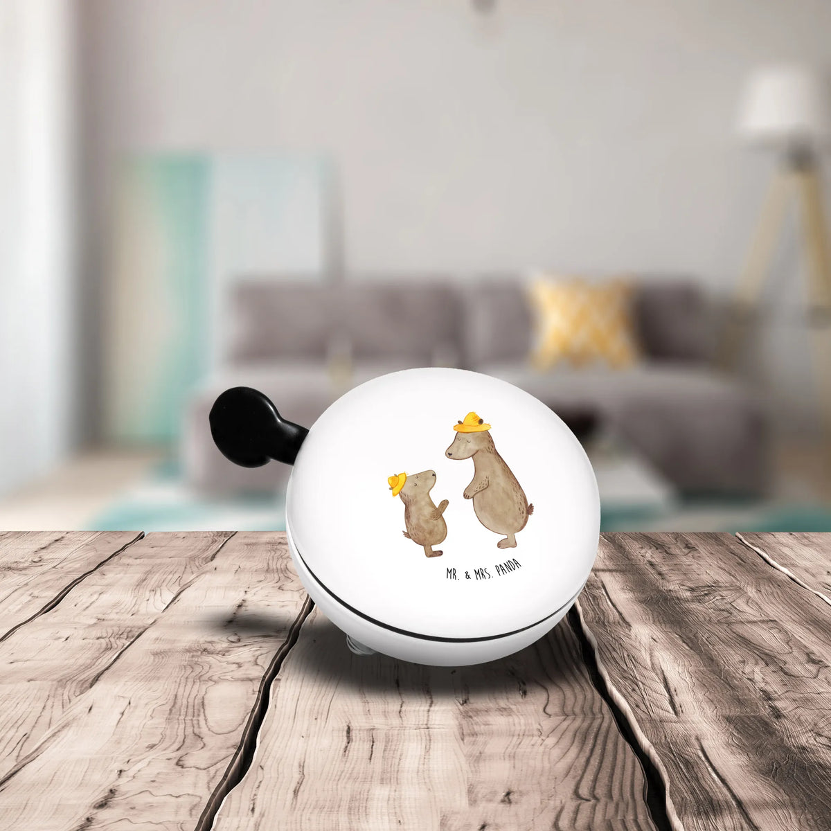Bicycle bell Bears with hats bicycle bell, handlebar, mountain bike, sound, motif, Family, Father's Day, Mother's Day, brother, sister, Mom, Dad, son, bear, dad, father, family, father's day, daddy, children, favourite person, sons, child, role model, father-son