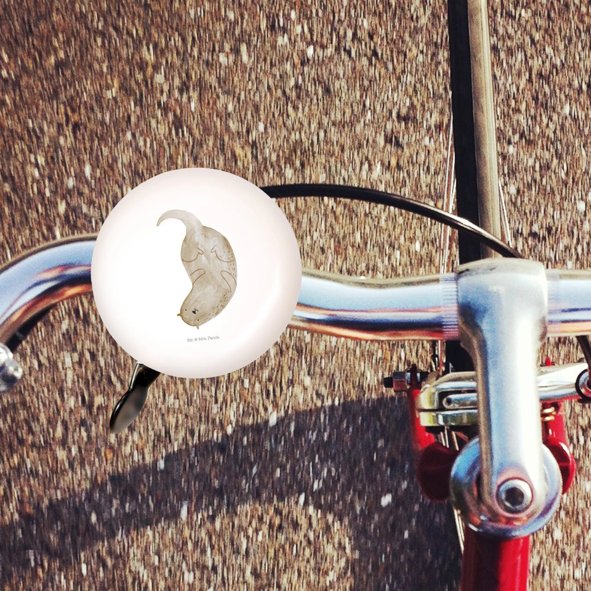 Bicycle bell otter upside down bicycle bell, handlebar, mountain bike, motif, sound, otter, marten, sea otter, European otter, water mammal, aquatic animal, baby otter, predator, water, otter gifts, animal lover, gift ideas for animal lovers, animal, mammal, water animal, gifts for people in love, Otter Sea Otter Lake Otter