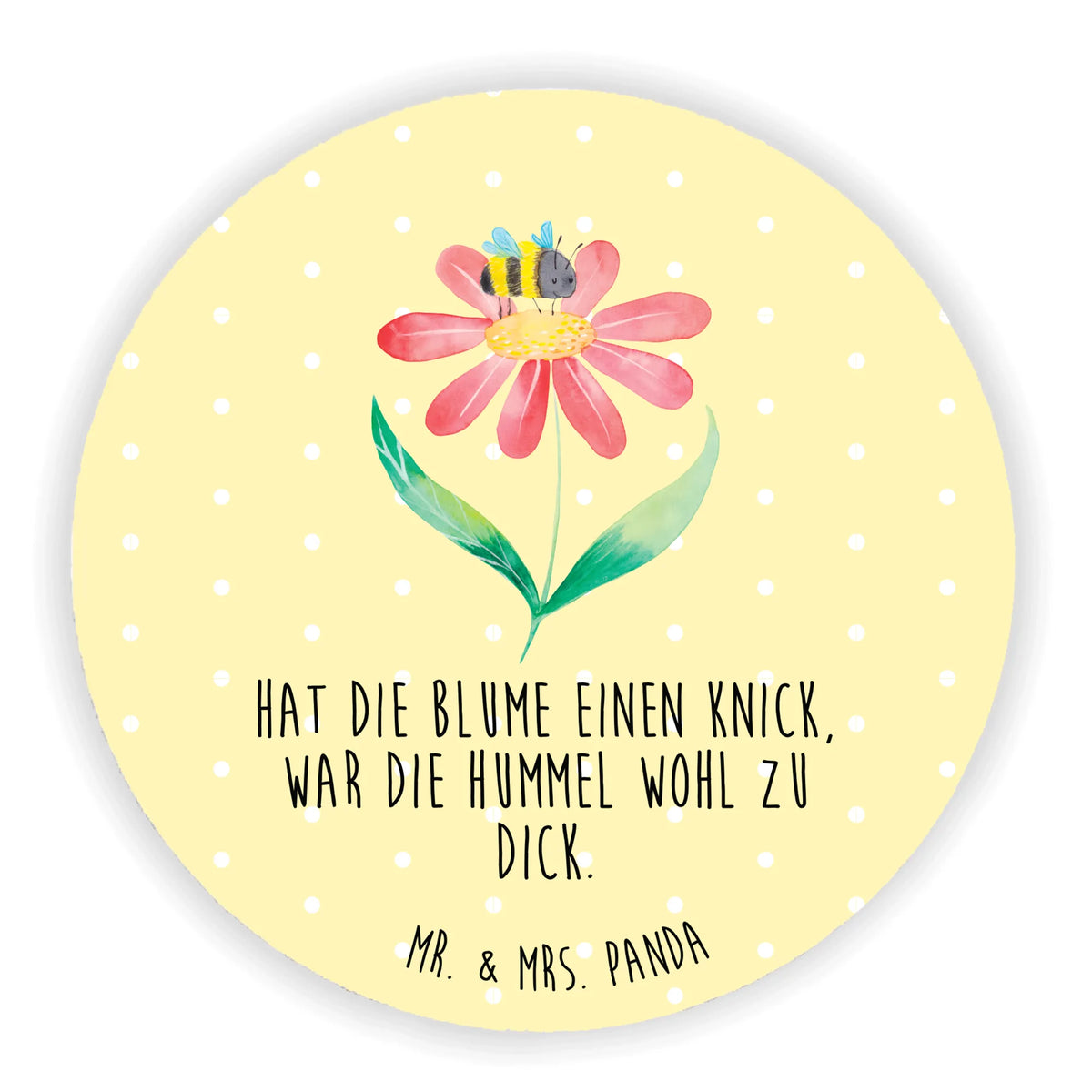 Rund Magnet Hummel Blume