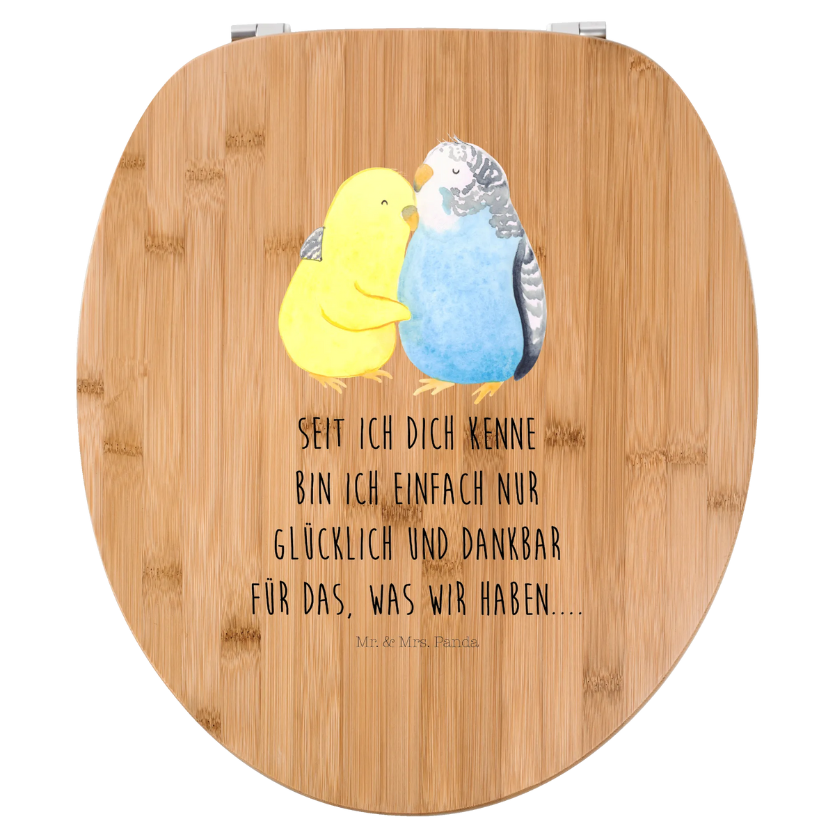 Motif toilet seat Parakeets in love Loving, Two, Together, Marriage, Proposal of marriage, Love gift, gift for her, gift for him, anniversary gift, birds, budgie, closeness, trust, cuddling