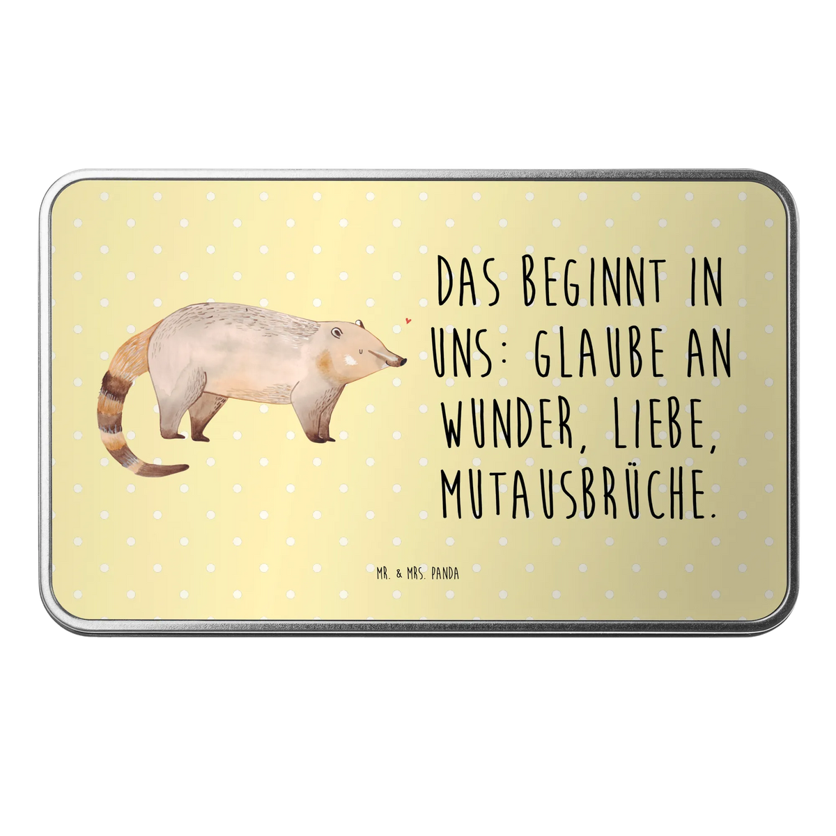 Metal tin Coati