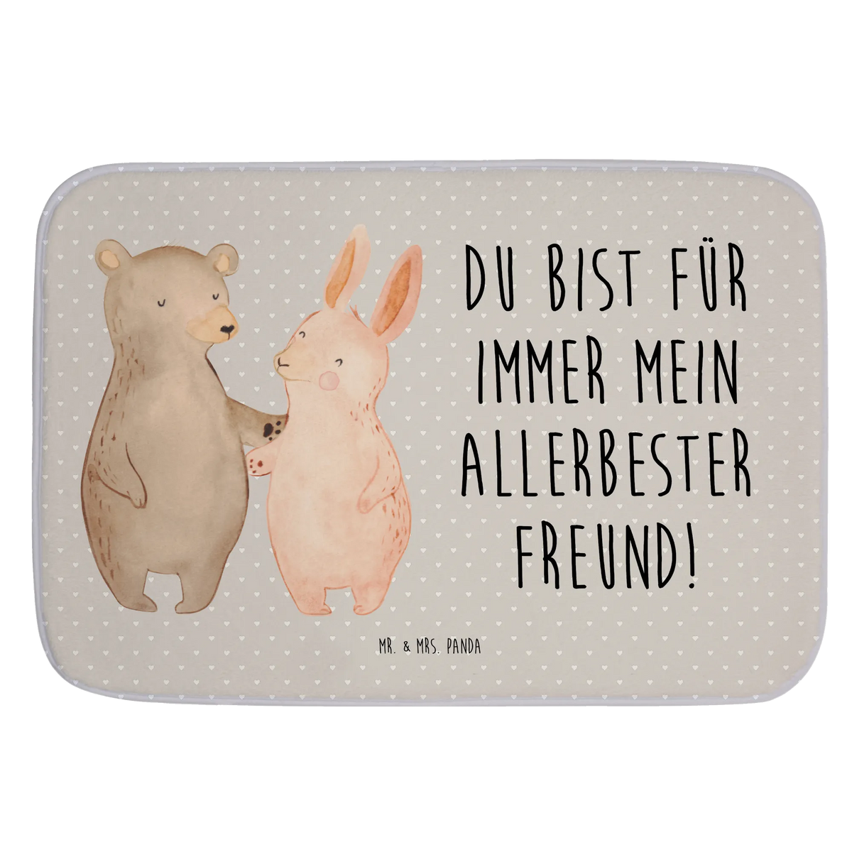 Badematte Bär und Hase Umarmen